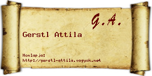 Gerstl Attila névjegykártya